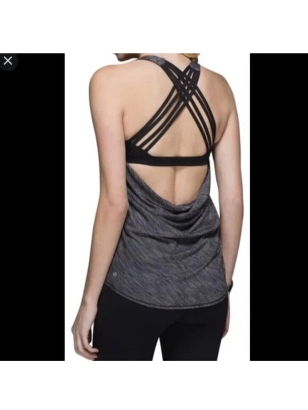 Lululemon Slay The Studio 2-in-1 Tank Top Heather Gray Size 8